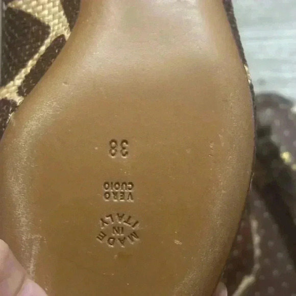 Moschino Giraffe Print Heels size 38 7 Made in Italy - Picture 3 of 5